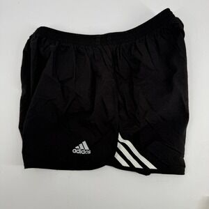 Vintage Adidas Running Shorts Mens Large 2" Inseam Black Nylon Athletic  Y2K